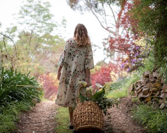 chinese dress ladies Atlanta Linen Dress – Rosa Anhelo