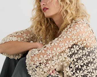 Cordelia lace jacket. Cordelia vintage lace duster.