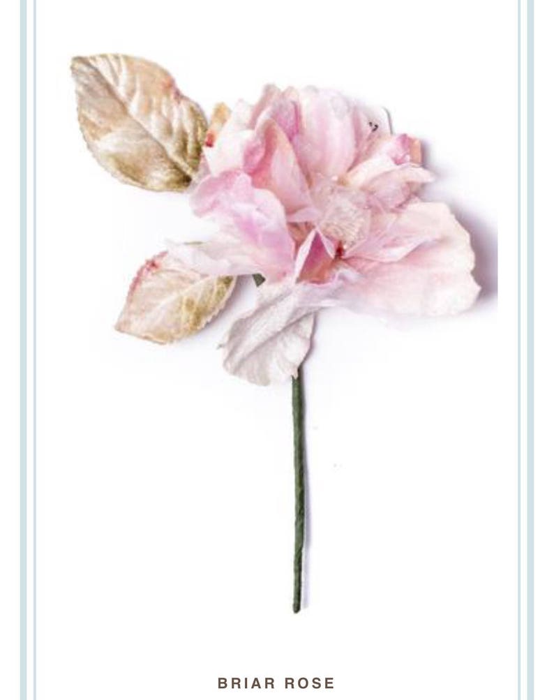 Millinery flower Vintage flower Millinery supplies velvet flower Velvet briar rose Flower crown