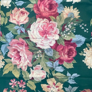 Tela de algodón con estampado de ramo de rosas para fiestas en el jardín, ideal para todo tipo de costura, acolchado, patchwork, cojines, artículos para el hogar y aplicaciones.