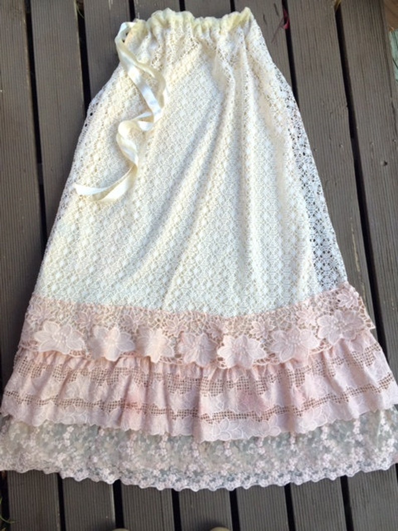 Vintage Lace Skirt Yvette by Miss Rose Sister Violet. Lace Etsy