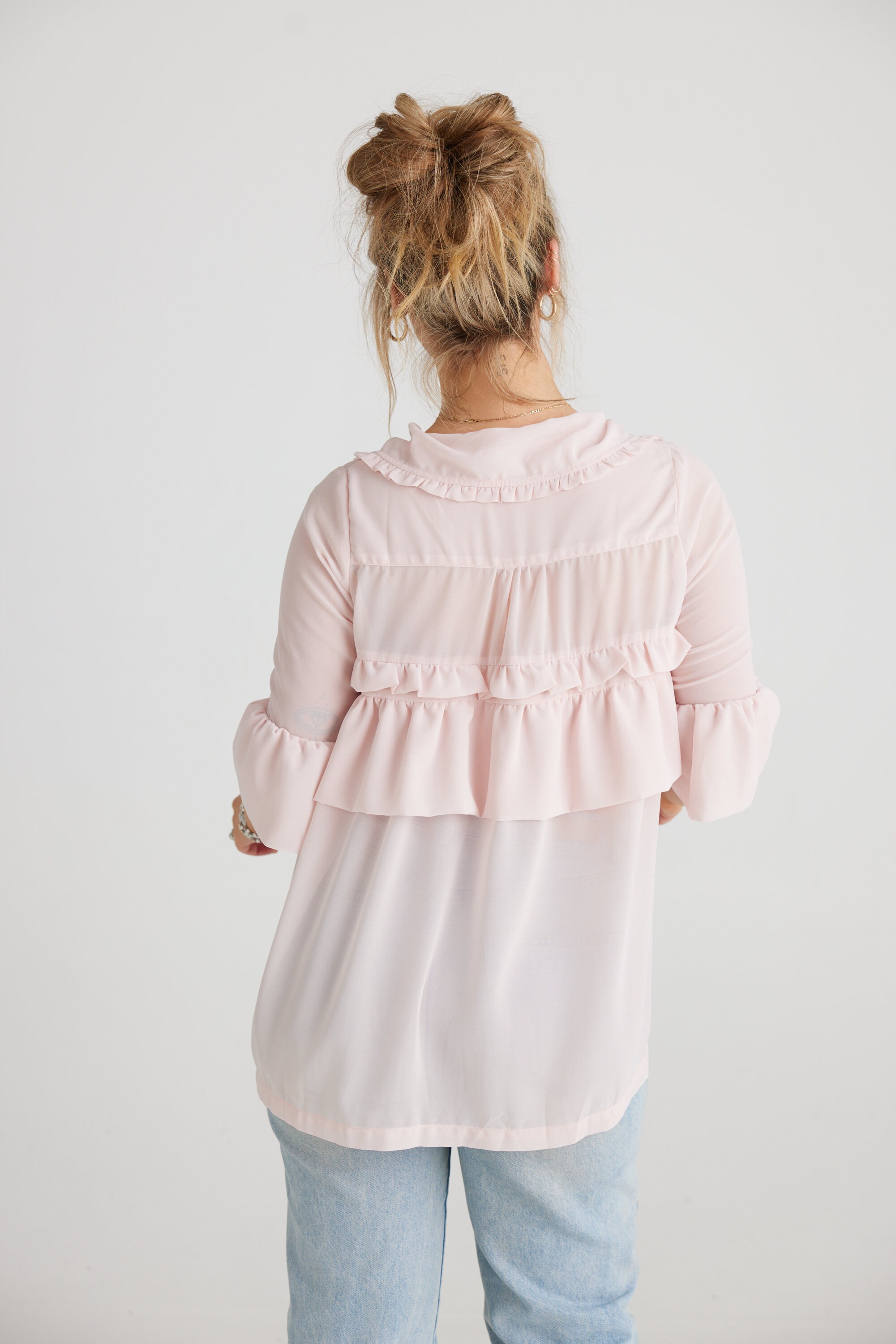 laubeblanc Ruffle chiffon Blouse 美品 Nyla Chiffon Blouse – Belle Muse