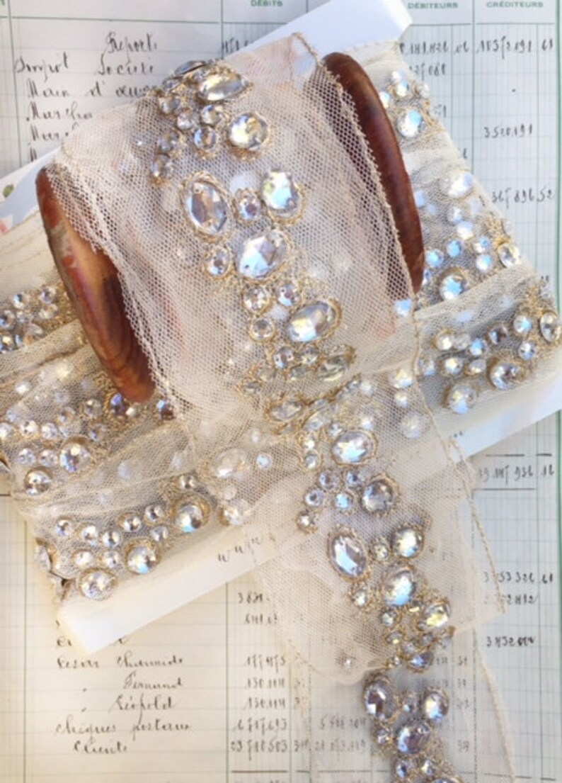 Beaded trim. sequinned trim. glass beaded trim. baroque trim. Etsy