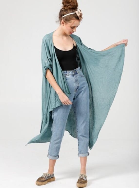 Showstopper Sequin Duster - Teal