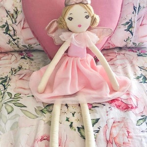 Princess Fairy Rosebud. fairy doll. princess doll. soft doll. heirloom handmade doll. babu shower gift.