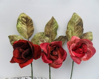 velvet flowers . Millinery flowers . Velvet roses . Millinery supply . Vintage millinery . Flower crown .