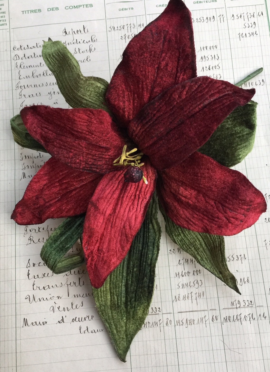 Velvet Flowers. Velvet Millinery. Vintage Millinery. Flower Etsy