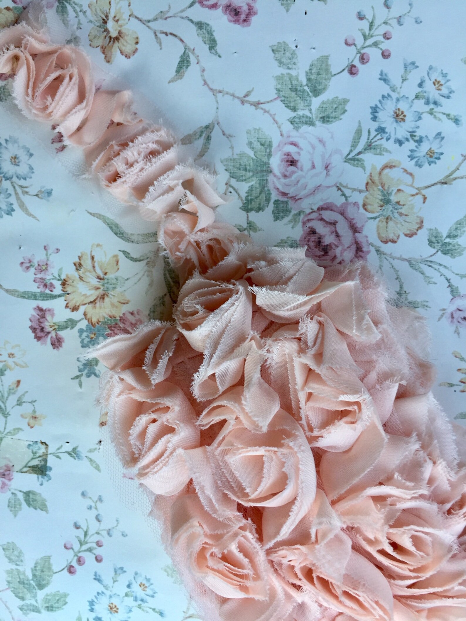 Organza Rose Ruffle Trim. Scrapbooking Trim. Rose Ruffle - Etsy
