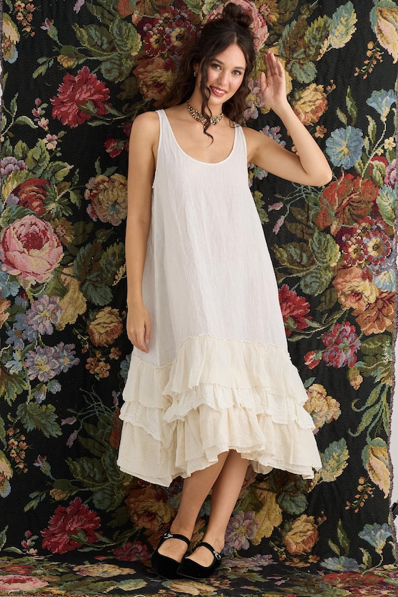Waterlily Linen Ruffles and Lace Long Line Dress. Casual Pretty Linen Dress in Classic Cream With Ruffles and Lace. - Etsy Waterlily Linen Ruffles and Lace Long Line Dress. Casual Pretty Linen Dress in Classic Cream With Ruffles and Lace. - Etsy