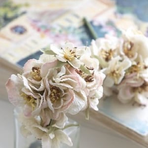 velvet flowers . Millinery flowers . Vintage velvet flowers . Rose posy . Millinery supply . Flower crowns . Carabella rose posy .