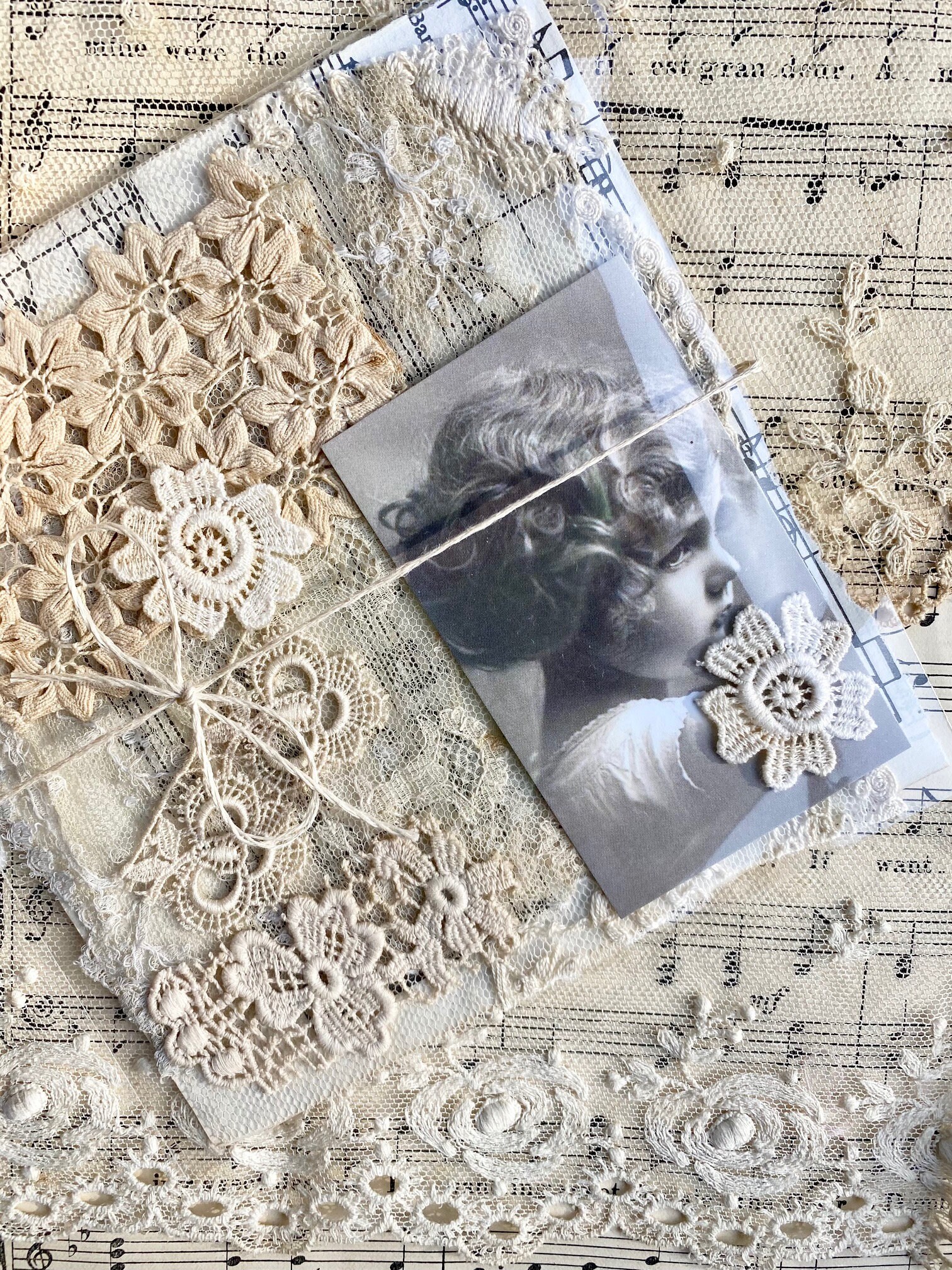 Antique Lace Pieces for Junk Journals, Snippets, Jewelry and Card