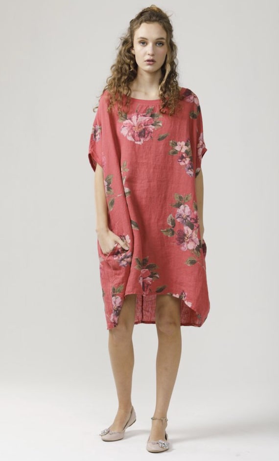 Linen Rosabella Dress. Linen Top . Floral Italian Linen Dress . Classic  Linen Clothing . -  Canada