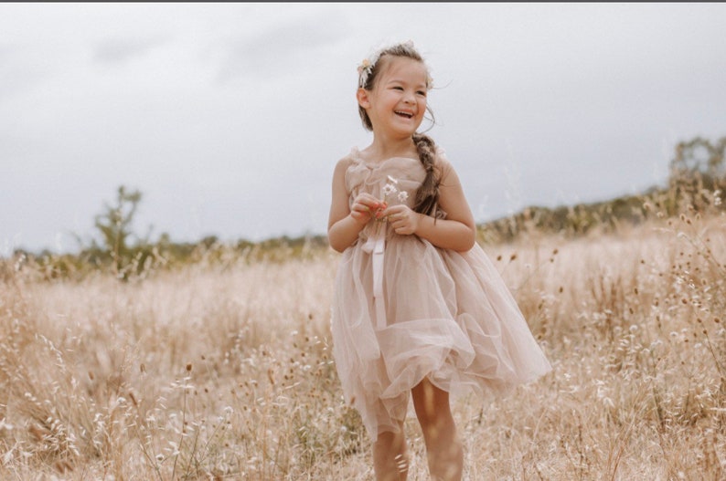 flower girl dress. tutu dress. Fairy Floss dress, Child dress, party dress, dress up clothes. baptism dresses. image 8