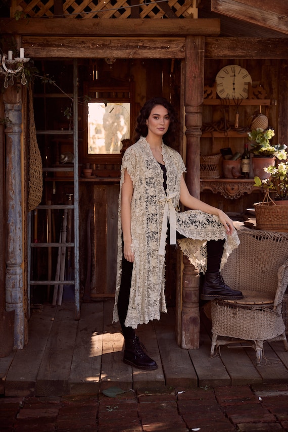 Long lace coat clearance