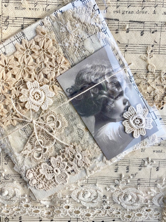 Antique Lace Pieces for Junk Journals, Snippets, Jewelry and Card