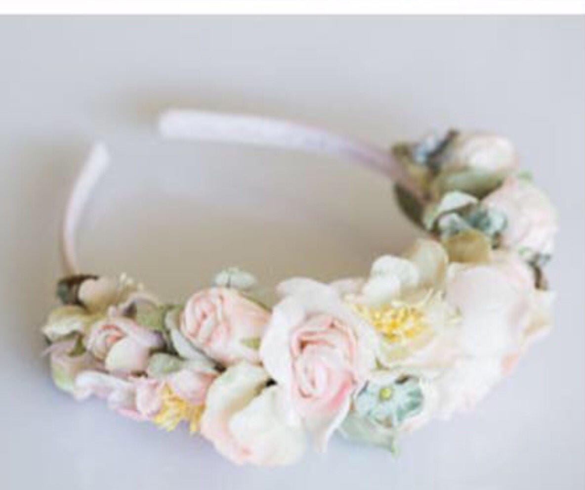 Handmade Velvet Flower Crown: Woodland Faerie Headband - Etsy display picture 1