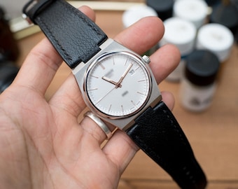 PRX Compatible Leather Watch Strap, Handmade, Hand Stitched