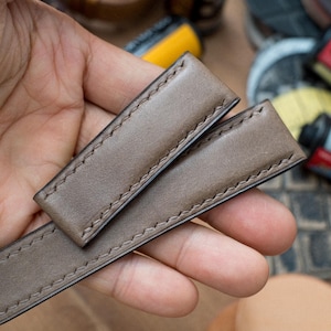 Made to order strap for Oris big crown Propilot, Vintage style Etoupe