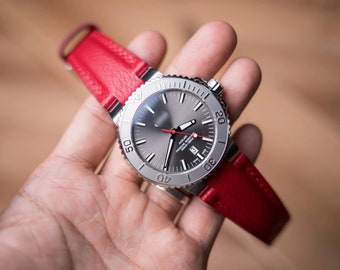 Oris aquis red rubber strap hotsell