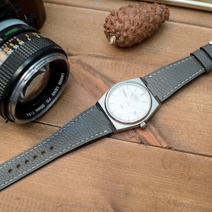 PRX compatible Made to order leather strap, Gray French goat skin