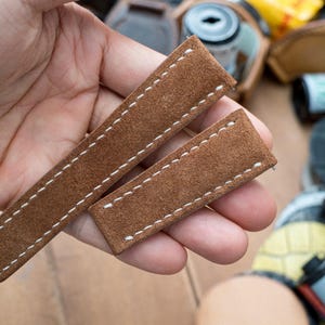 Made to order strap for Oris big crown Propilot, Semi water proof suede leather