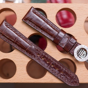 compatible leather watch strap, Brown vegetable tanned leather
