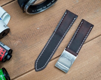 Uhrenarmband nach Maß, Vintage braunes Leder