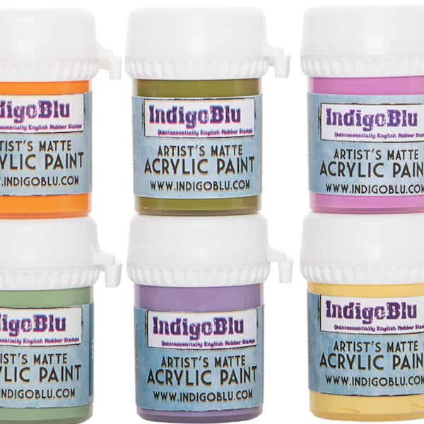 Acrylic Paint Set from IndigoBlu, 6 spring colors to give you variety! Kew's Gardens Color Set