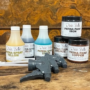 Ultimate Patina Paint with New YELLOW Spray Kit: 3 paints and 3 sprays, FREE SHIPPING