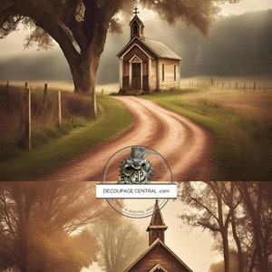 A4 The Church Duo Decoupage Paper, DC160