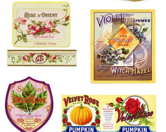 A4 Andy Skinner Retro Vintage Labels Rice Paper With 6 Sheets Pack, - Etsy