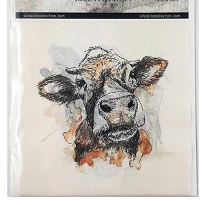 Farm Animal Decoupage Set: 5.8 inch/6 pages with Cows, Sheep, and Pigs.