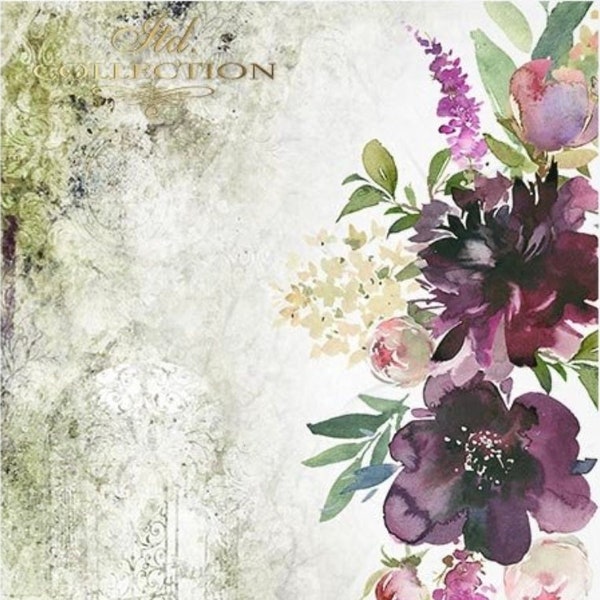 A4 Mysterious Garden for Decoupage and crafts  ITD 1749
