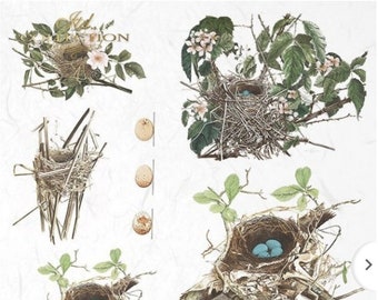 A4  Just Nests, ITD Decoupage Paper 0665