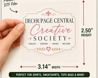 Creative Society DTF Iron-On Transfer 3.14"x 2.5"