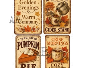 Milky Valley A4 ID 1298  Autumn Farmhouse Signs