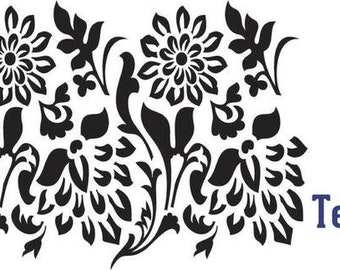 Dixie Belle Tea Towel Floral  Stencil