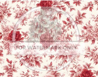 Papel de arroz para decoupage con fondo de toile rosa, tamaño A4, DC678, para manualidades y proyectos de bricolaje.