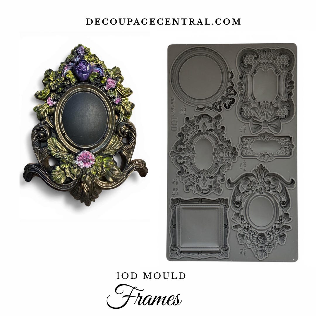 IOD Mould FRAMES 3 Design for Resin, Clay, Crafts (6