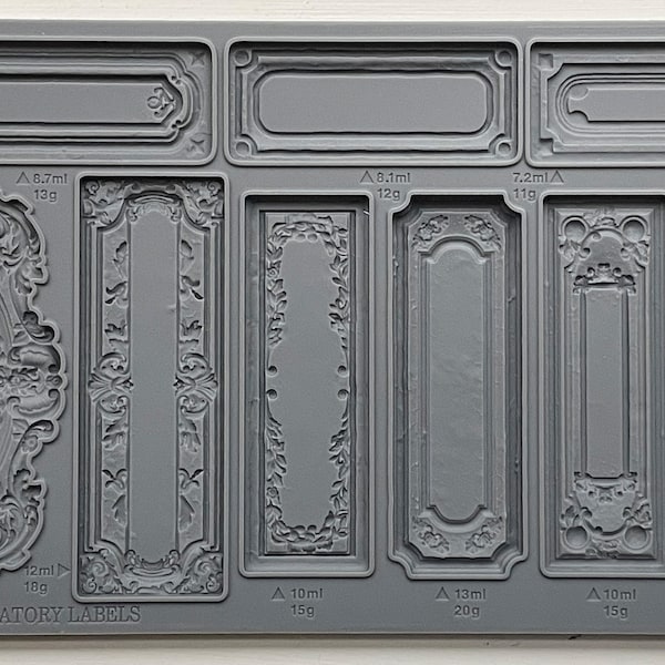 IOD Conservatory Label Silicone Mold Free Shipping 6"x10" for clay , resin, crafts, and food products