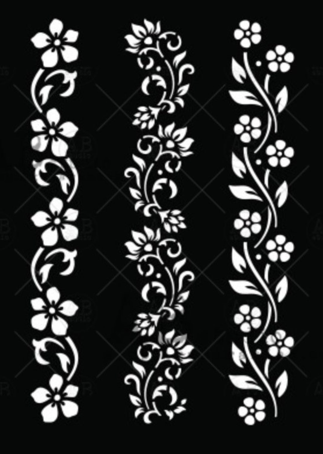 Ab Studio Tangled Borders Stencil With 3 Designs - Etsy