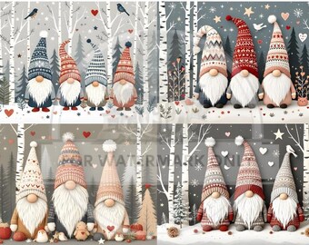 A4 Nordic Gnome Wonderland 1 Decoupage Rice Paper, DC816