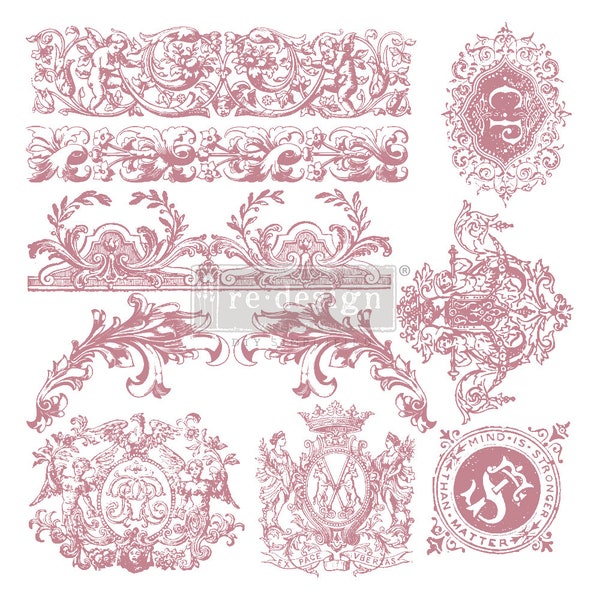 CHATEAU DE SAVERNE Clearly Aligned Decor Stamp, Prima Redesign Stamp, Free Shipping, 12"x12"