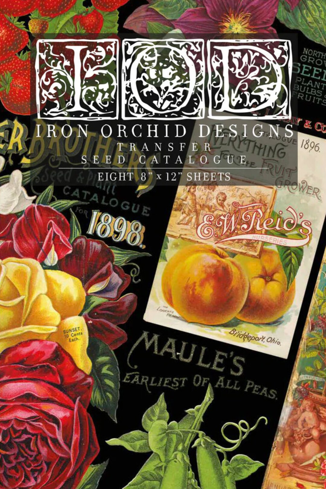 IOD Seed Catalog Rub on Transfer, 8 Pages, 8 X 12 Book Etsy