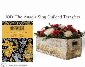 New IOD LIMITED EDITION Angels Sing , Free Shipping,  Gold & Silver  Foil Rub On Transfer, 8 pages