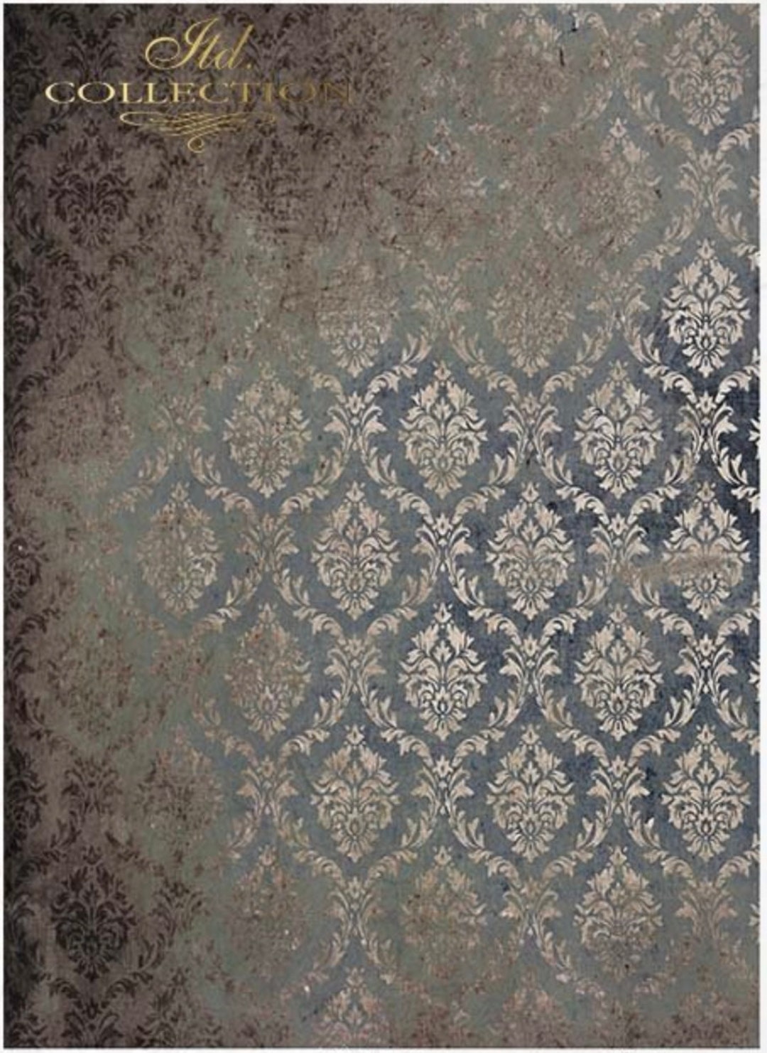 A4 Dark Damask Wood Decoupage Paper. R1942 - Etsy