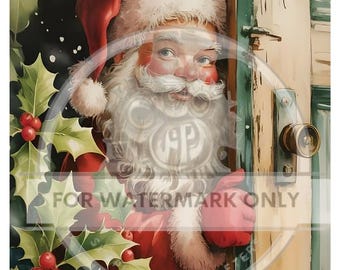 A4 Santa at the door Paper DC878