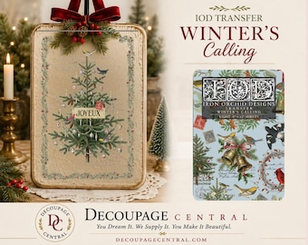 LIMITED EDITION IOD Winter's Calling Rub On Transfer, 8 pages, 8 x 12 book