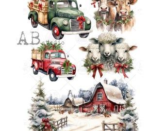 Milky Valley A4 ID 1310 Christmas Farm Friends