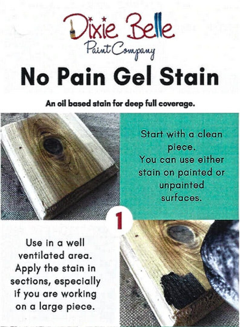 Dixie Belle No Pain Gel Stain, Chalk Paint, Dixie Belle, Wood Stains No Pain Gel Stain Over Paint